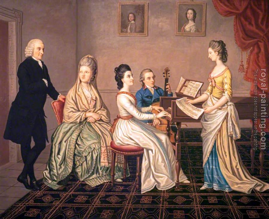 David Allan : James Erskine, Lord Alva and his family